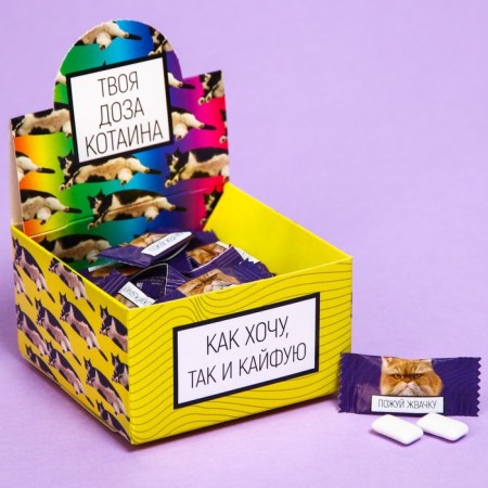 Chewing gum "Your Dose of Cotain" 1.36, taste: mint (in a box 50 pcs.)-1