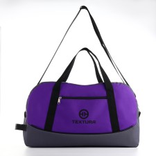Women's sports bag, textura, average size, gray/lilac color