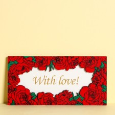 An envelope for money with a wooden element 
