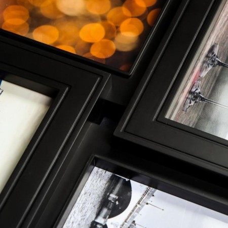 Photo frame plastic in 12 photos 10x15 cm "Laconicity" black 46x61 cm-2