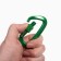 Carabiner with a coupling, 8 x 4.5 cm, 26 kn, green