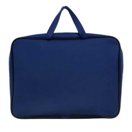 Folder with A4 handles, 360 x 270 x 80 mm, textile, inner pocket, blue 1sh48