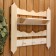 Carved hanger shelf, 3 hooks, 55 × 50 × 12 cm