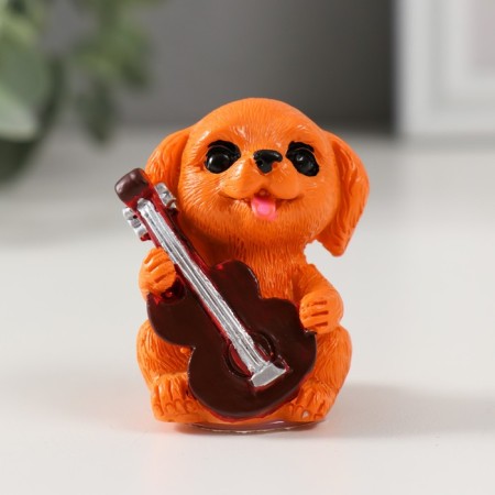 Souvenir Polystone "Dog-musician" mix 3x3x5 cm-2