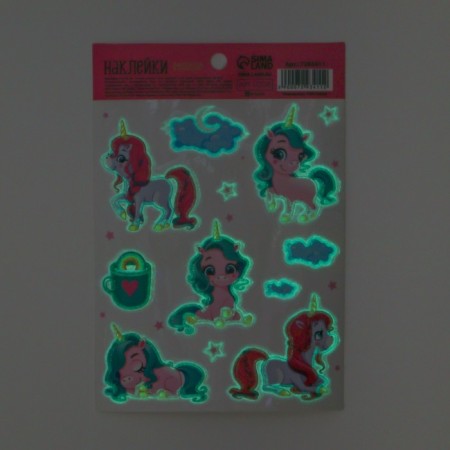 Stick with a luminous layer of "unicorns", 11 × 16 cm-3