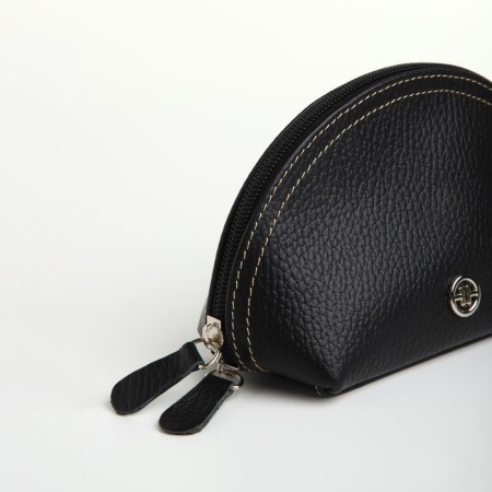 Cosmetic bag with lightning Textura, black color-5