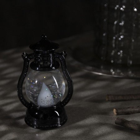 LED figure "Black Lantern" 8 × 12 × 6 cm, plastic, batteries AG13x3, glow warm white-1