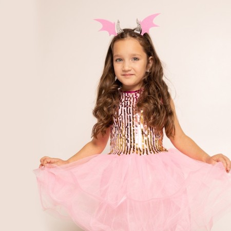 Carnival set "Dragon": pink dress, rim-5