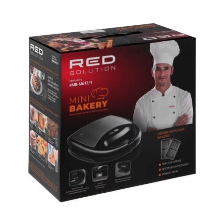 Multipecar Red Solution Rmb-M613/1, 700 W, Vienna Waffles, anti-stick coating, black-4