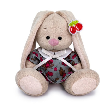 Soft toy "Bunny mi in a dress with cherries", 15 cm
