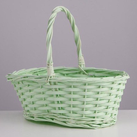 Wicker basket, willow, 30x21x12x25 cm, light salut