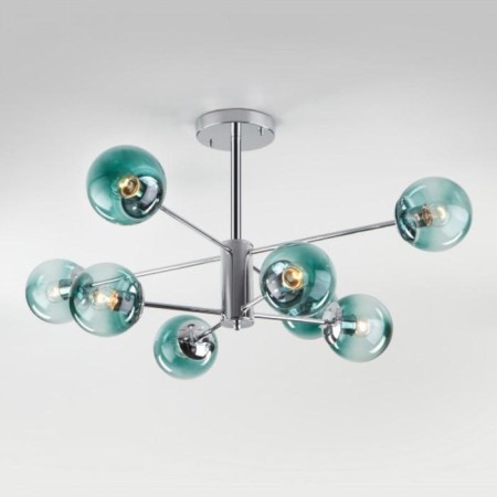 ASCOT chandelier, 8x60W E27, chromium color