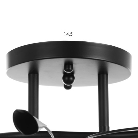 Chandelier "Dack" 2he27 40w Black 46x10x22 cm Bayerlux-4