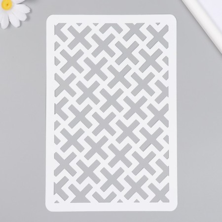 Plastic stencil "crosses" 16x24 cm