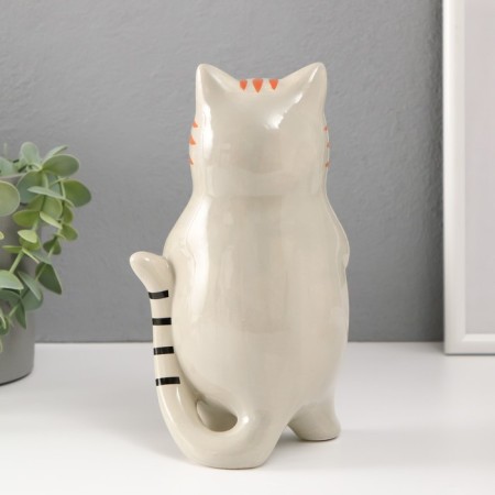 Souvenir Ceramics "Ginger Cat with a heart in the asterisk" 12.2x11.2x20 cm-2