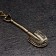 Souvenir-cranes "Rowing with a shovel", brass, amber