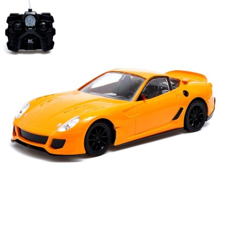 Radio -controlled machine "Sportser", 1:16, works from batteries, yellow color