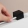Cosmetic sharpener, with a lid, double, black color