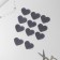 Knitted elements "Heart", 3.5 × 3 cm, 10 pcs, color gray color