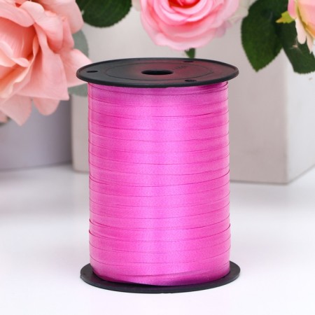Tape for decor and gifts, raspberry, 0.5 cm x 250 m