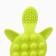 Silicone teether for teeth with a rattle of "turtle", green color, crumb I