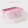 A folding container with a lid of the Costa, 500 ml, 16 × 10 × 6 cm, pink color