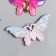 Decor for creativity Plastic "Butterfly Pink-blue with golden dots" 2.6x5 cm