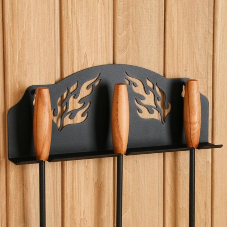 Fireplane set KN 0-2 wall 3 objects (brush, poker, scoop) black-2