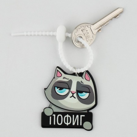 Acrylic key a keychain “Do not care” 15 x 6 cm-2