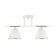 Causte "Donna" 2he27 40W white-gold 48x26 cm