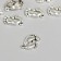 Decor for creativity Metal "legs" silver 1.8x1.6 cm