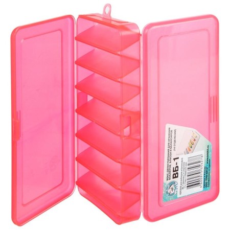 Box for wobblers and balancers VB-1, 2-way, 7+7 departments, 190 x 85 x 35 mm, red-2