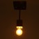 Hugh chandelier 1x60W E27 Brown/Black 27x14x14cm Bayerlux