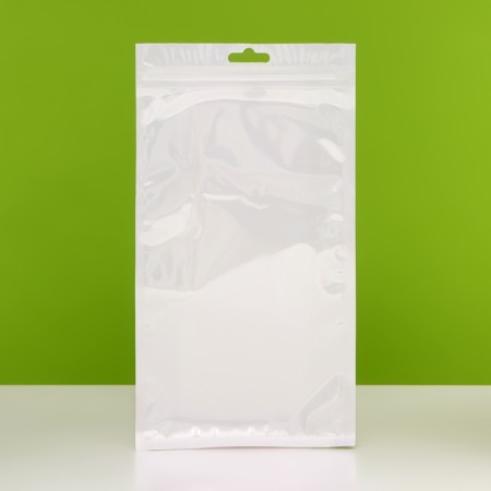 Zip-Lock PP, white, with a continuous window, flat, Europrosa, 13 x 24 cm-2