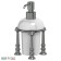 Holder with a dispenser of liquid soap desktop, porcelain; Antique silver, 3SC