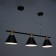 Chandelier 1066/3bk e27 60W black 90x20x90 cm Bayerlux