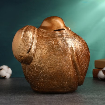Копилка "Хоттей с мешком" бронза, 20х20х15см-2