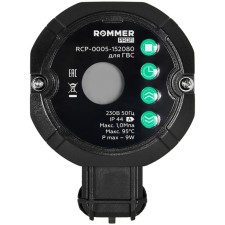 Circulation pump Rommer Comfort Profi, 7 watts, pressure 1.2 m, 8.3 l/min, for hot water, timer, timer