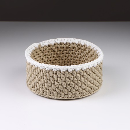 A set of knitted baskets, 3 pcs, polyester fiber, olive-3