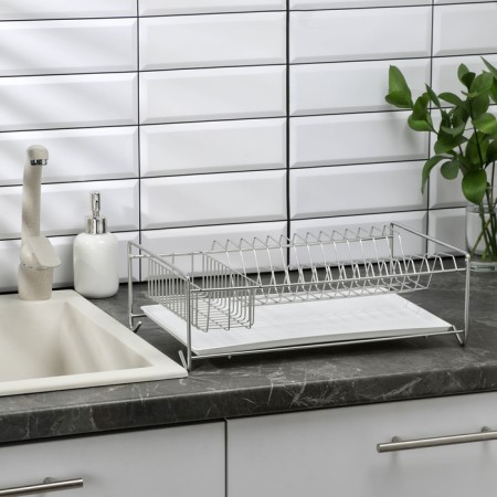 Dishes for dishes with a pallet, 40 × 23 × 15 cm, color chromium