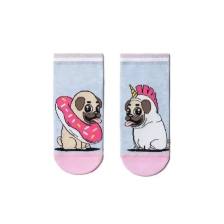 Women's socks Happy, size 23-25, color light blue-1