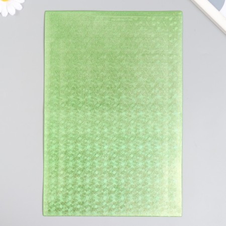 Foamiran hologram "Green Salad" 1.8 mm set 5 sheets 20x30 cm-3