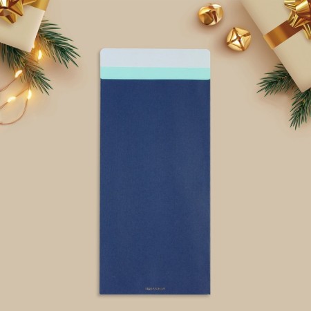 Gift envelope, Happy New Year, embossing, designer paper, 11 x 22 cm, New Year-5