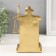 Souvenir Polystone "Goddess Femis on the throne" golden with blue 19x10x9 cm