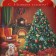 Box for confectionery with PVC “Happy New Year”, fireplace, 13 x 13 x 3 cm, new year