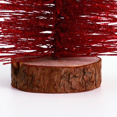 New Year's decor "Christmas tree in red color with sparkles" 8 × 8 × 20 cm-2