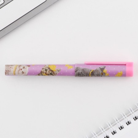 Blood Blue Paste Paste 0.7 mm with a cap "cats" Plastic-3