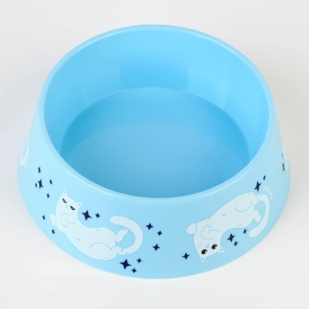 Plastic bowl “cat rests”, blue, 300 ml-3
