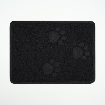 2-in-1 rug for a bowl/toilet for animals with rounded corners, 48 ​​x 35 cm, dark gray-2