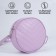 Bag Women's Round Artificial Leather, 18x18 cm, lilac color